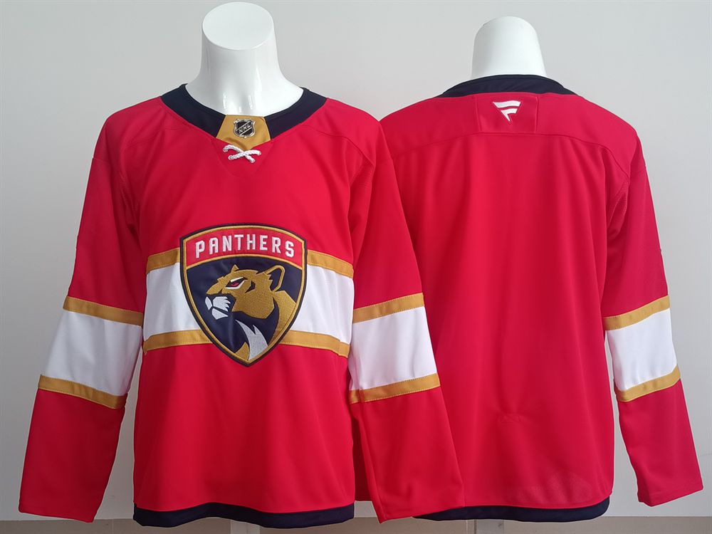 Men 2025 Florida Panthers Blank Red Fanatics Home Premium NHL Jersey style 1->florida panthers->NHL Jersey